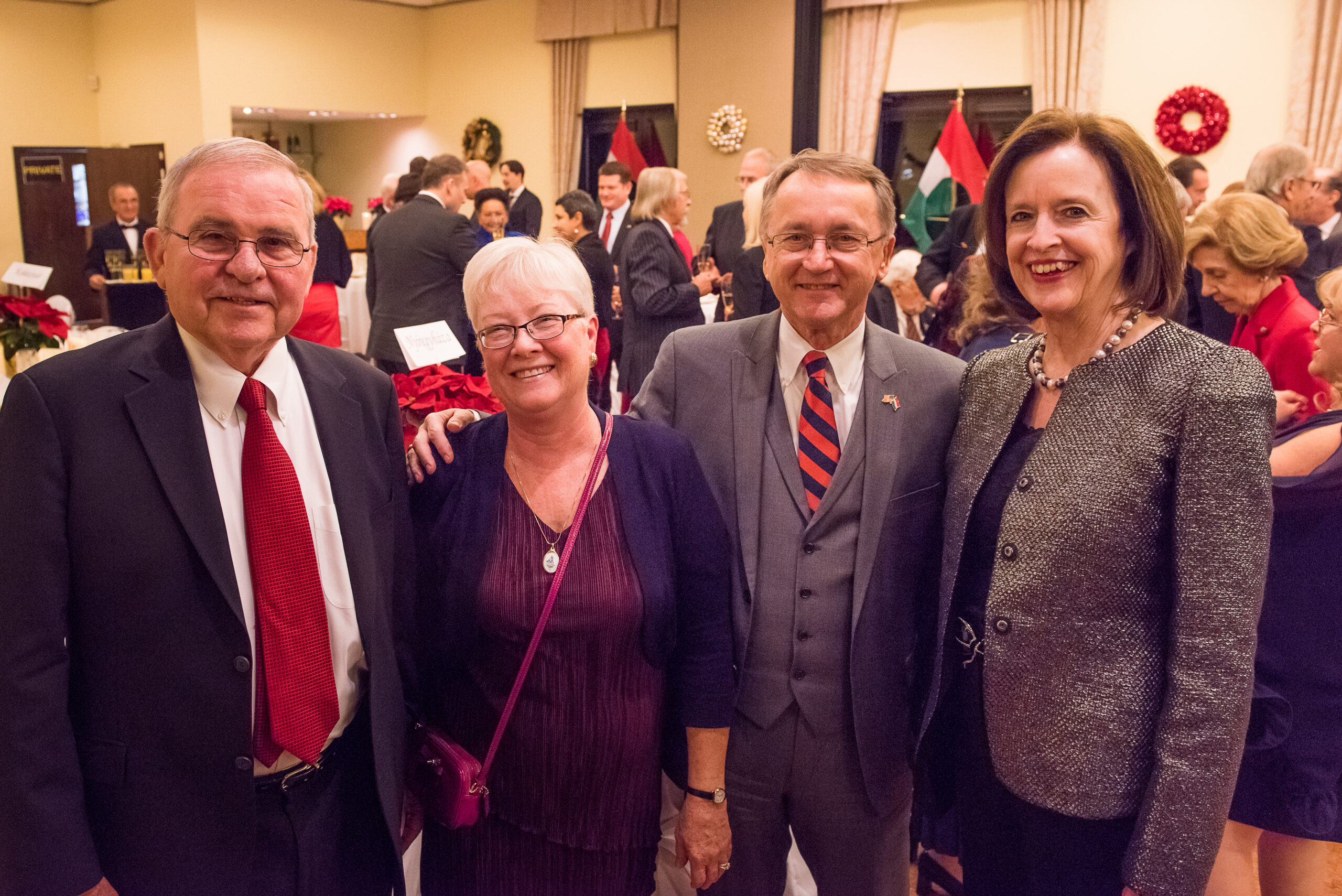 Mr. Peter Kurz, Mrs. Daphne Rozsa, Mr. Gabe Rozsa, Ambassador April H. Foley