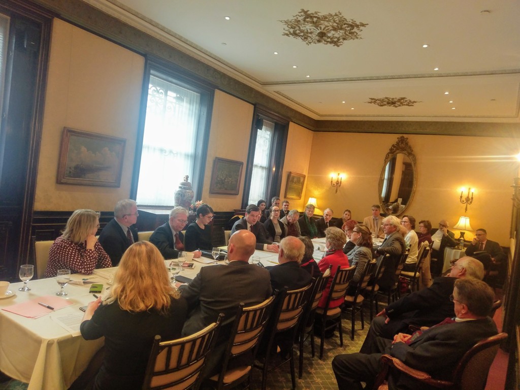 Briefing with State Department officials at the Cosmos Club in Washington DC, with more than 20 Coalition Board members and guests on November 30, 2018.