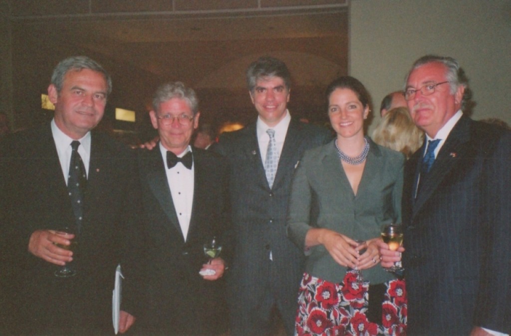 Mr. Laszlo Hamos, Mr. Maximilian Teleki, Mrs. Wendy Teleki, and Mr. Imre Lendvai-Lintner, President of HSAA