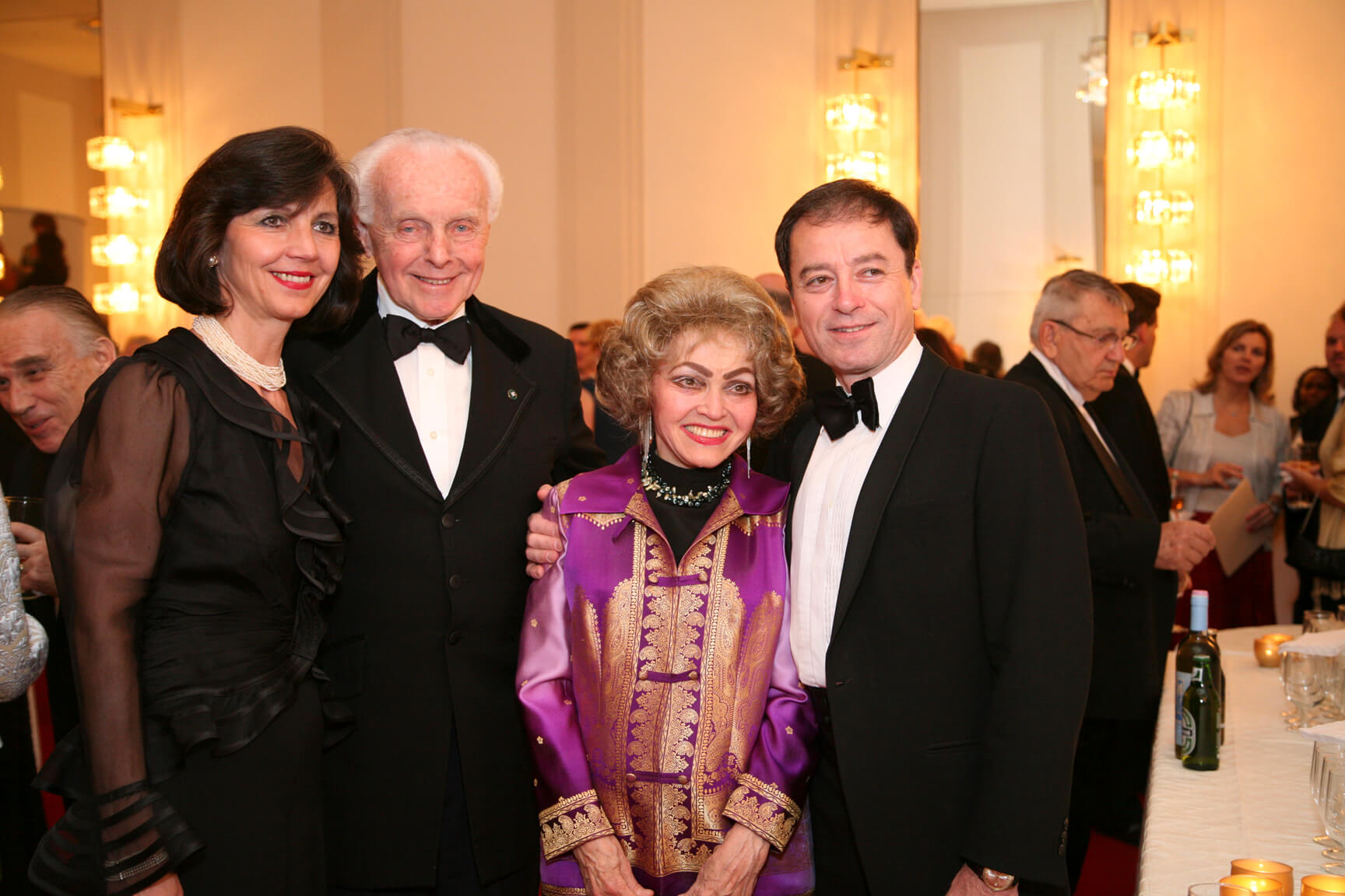 Mrs. Nadja Simonyi, Congressman Tom Lantos, Mrs. Anette Lantos, and Ambassador András Simonyi