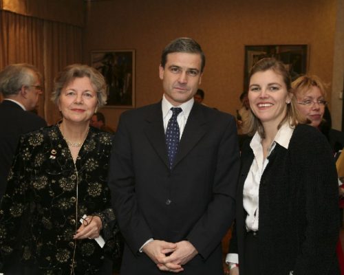 Mrs. Edith K. Lauer, Ambassador Bela Szombati, Mrs. Andrea Lauer Rice